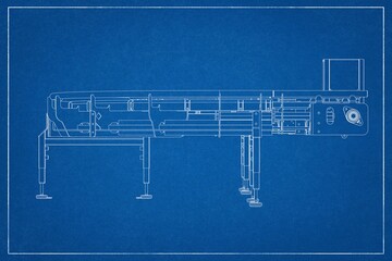 3D design of a conveyor belt.