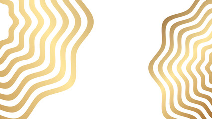 Vector abstract line art wavy flowing dynamic gold isolated on white background in concept luxury, wave line. Abstract modern luxury golden wave lines and ribbon gold particles with lighting effect.