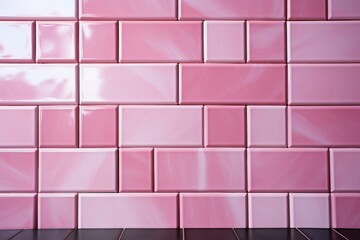 Mur en carreaux roses à fond en damier texture du sol de la salle de bain. Mosaïque de carreaux de sol et de mur en céramique dans une salle de bain