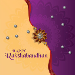 Vector Raksha Bandhan Indian festival greeting card