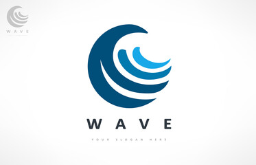 Wave logo vector. Water design.	