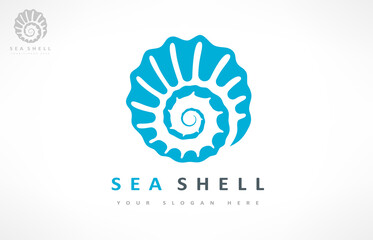 Seashell logo vector. Nature design.