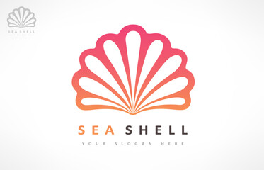Seashell logo vector. Nature design.