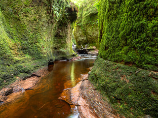 The Devil's pulpit in Finnich, Scotland