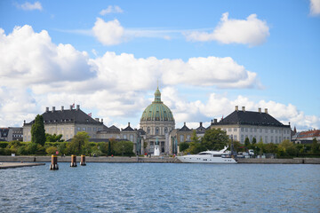 Frederik´s Church and the royal palace in Copenhagen