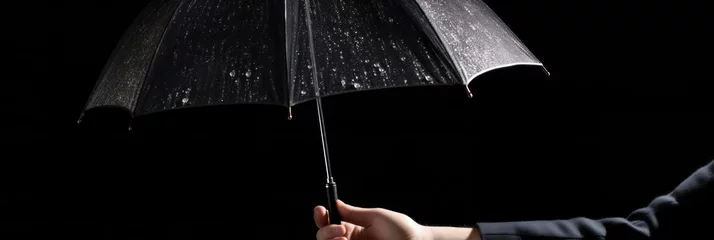 Fotobehang Protection from the Rain: Hand Holding Umbrella AI Generated © AlexandraRooss