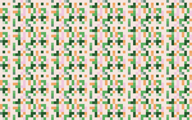 Fototapeta premium Pixelated Colorful Vibrant Geometric grid modern abstract pixel Noise Vector texture, Tile seamless pattern background