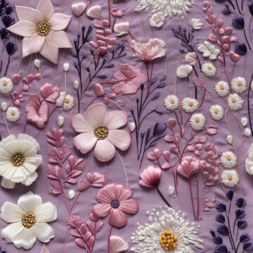 Blumen sticken