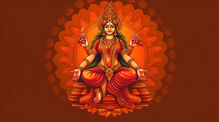 Indian Hindu Goddess Lakshmi | Generative AI