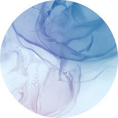 Pastel alcohol ink fluid art painting circle background