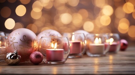 Fototapeta premium Cinematic Christmas Photography with Copy Space AI Generated