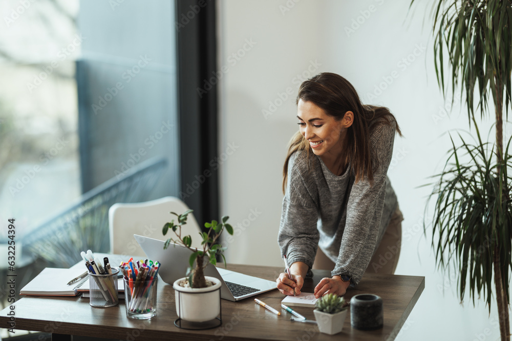 Wall mural Handling Her Business From Home