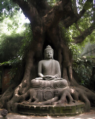 Meditating Buddha - Meditation Art - Zen Buddha Art | Generative AI 