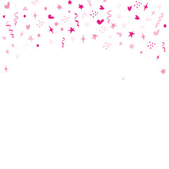 Naklejka premium confetti, hearts, stars for promotions and events . party, diary, decorate, event. Vector illustration.