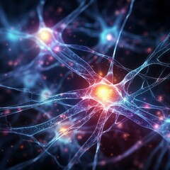Naklejka na ściany i meble Journey into the Mind: Unveiling Neuronal Marvels, Generative AI