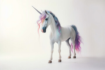 Obraz na płótnie Canvas Mythical Charmer: Studio Portrait of a Unicorn