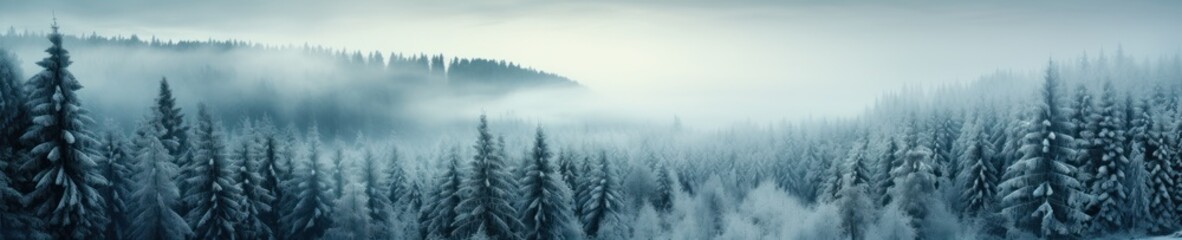 Enchanting Winter Wonderland Forest AI Generated