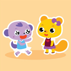 vector character animal cute cartoon