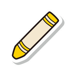 クレヨン ラベル 線画 黄