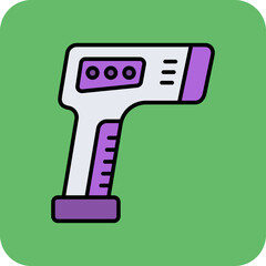 Obraz premium Thermometer Gun Icon