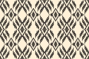 Stickers pour porte Style bohème Ethnic Seamless pattern Ikat geometric Indian style.Tribal ethnic vector texture. seamless striped pattern in Aztec style.Indian,Gypsy,African rug. Bohemian.