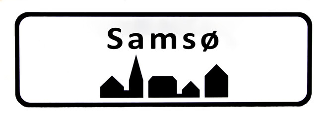 City sign of Samsø - Samsø Byskilt