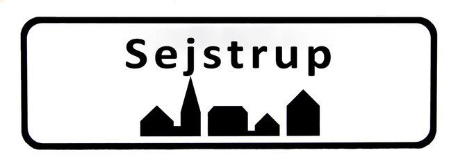 City sign of Sejstrup - Sejstrup Byskilt