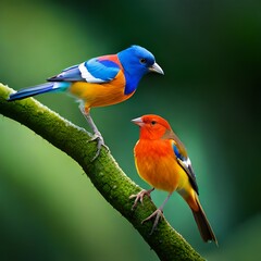 Obraz premium blue and yellow bird