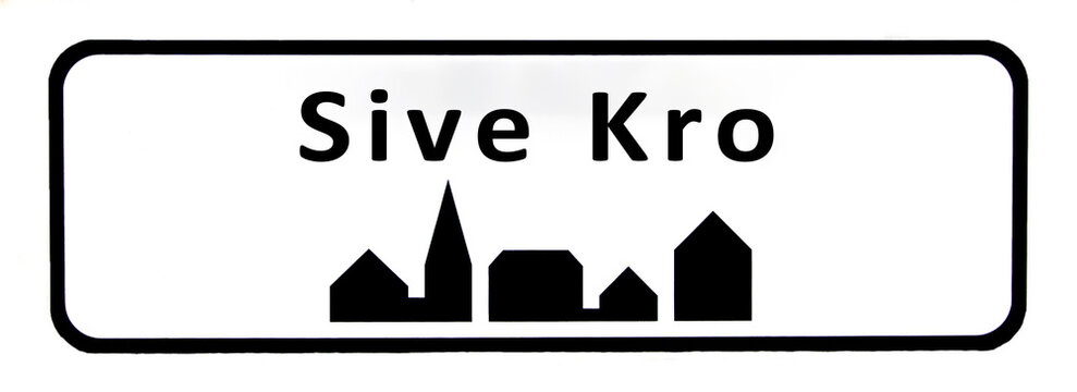 City sign of Sive Kro - Sive Kro Byskilt