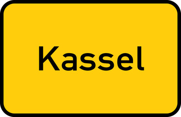 City sign of Kassel - Ortsschild von Kassel