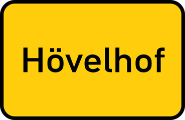 City sign of Hövelhof - Ortsschild von Hövelhof