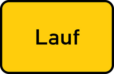 City sign of Lauf - Ortsschild von Lauf