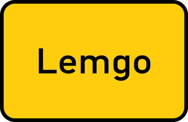 City sign of Lemgo - Ortsschild von Lemgo