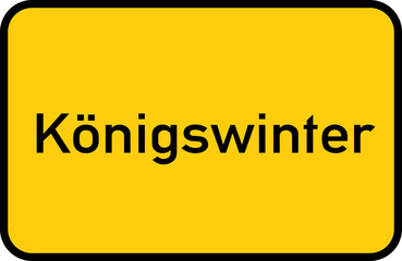 City sign of Königswinter - Ortsschild von Königswinter