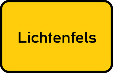 City sign of Lichtenfels - Ortsschild von Lichtenfels