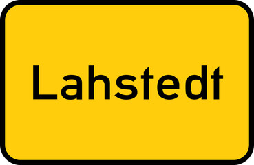 City sign of Lahstedt - Ortsschild von Lahstedt