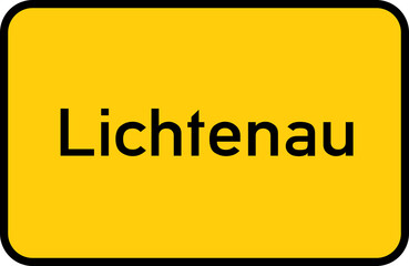 City sign of Lichtenau - Ortsschild von Lichtenau