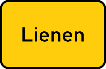 City sign of Lienen - Ortsschild von Lienen