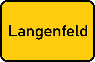 City sign of Langenfeld - Ortsschild von Langenfeld