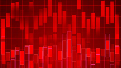 Abstract graph chart of stock market trade background.
