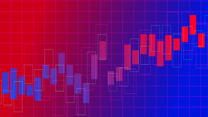 Abstract graph chart of stock market trade  business background.