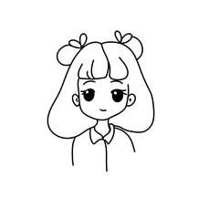 Little princess, cute girl, illustration