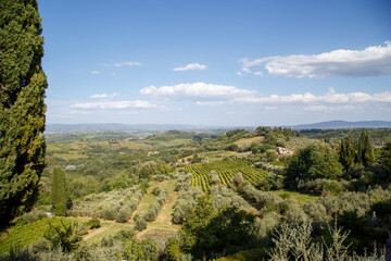 Fototapeta na wymiar Landscape near San Gimignano, Tuscany, Italy