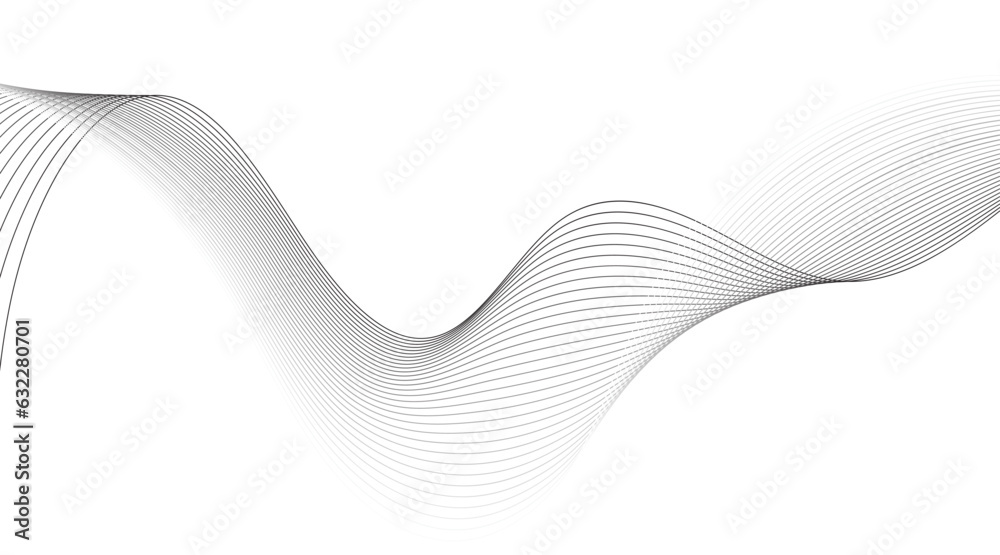 Wall mural stripe pattern white line background. thin dark lines on white background. abstract texture line pat