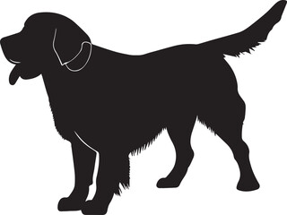 Golden Retriever Dog Vector silhouette
