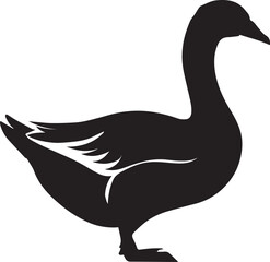 Goose Vector silhouette illustration