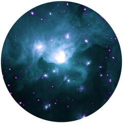 blue nebula gas cloud in outer space
