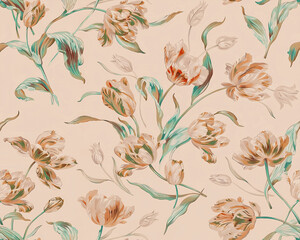 Seamless traditional Indian motif pattern 