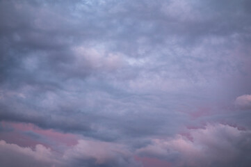 Fototapeta na wymiar Colored sky with clouds