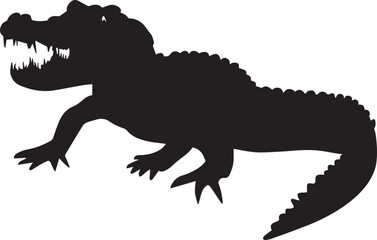 Alligator vector silhouette